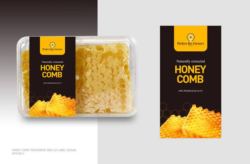 A Modern design for naturally extracted honey comb label - Chamila ...