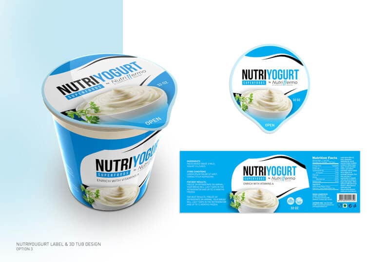 Yoghurt cup label design - Chamila Maldeniya